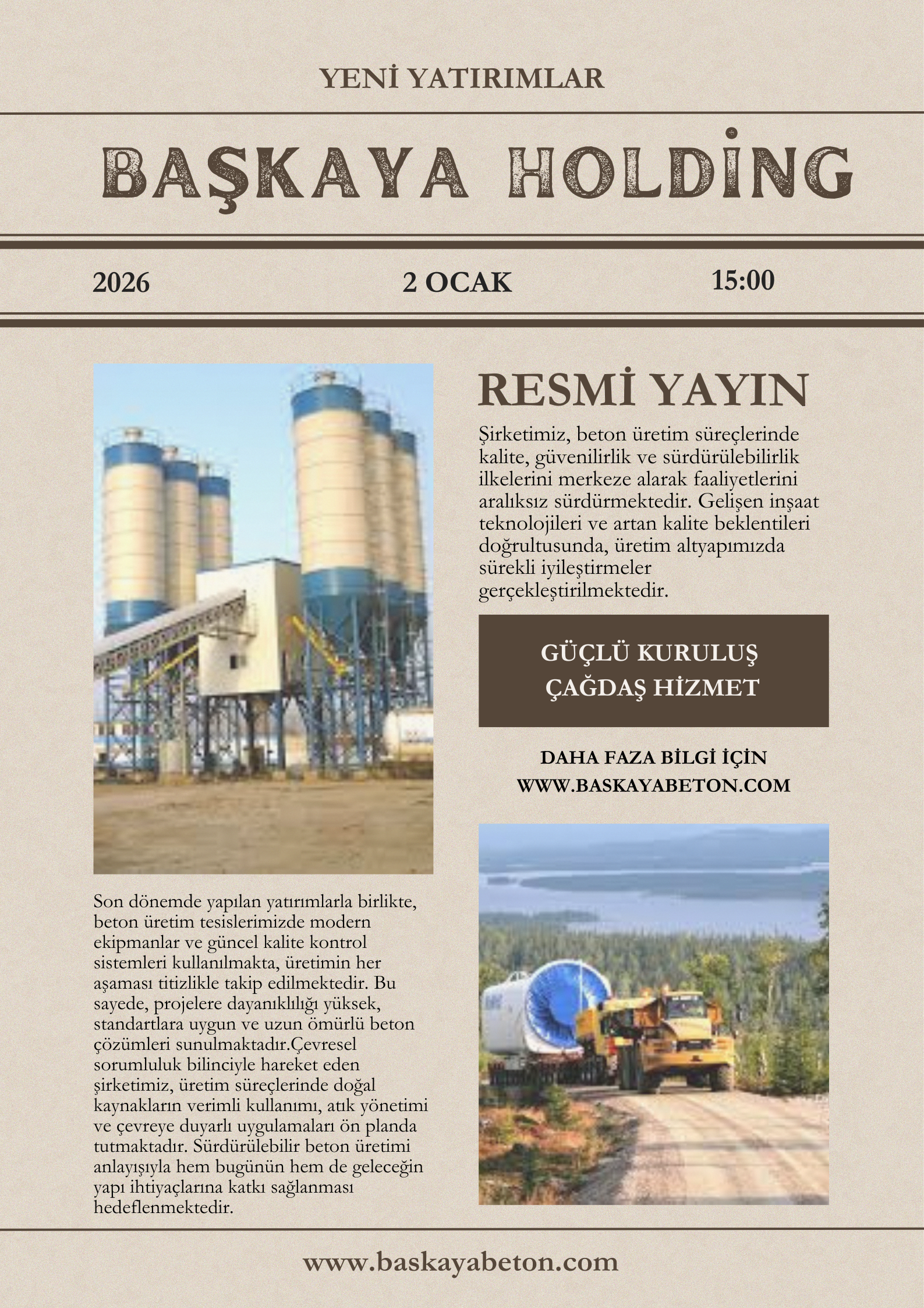 Beton Üretiminde Kalite ve Sürdürülebilirlik Odaklı Yeni Dönem